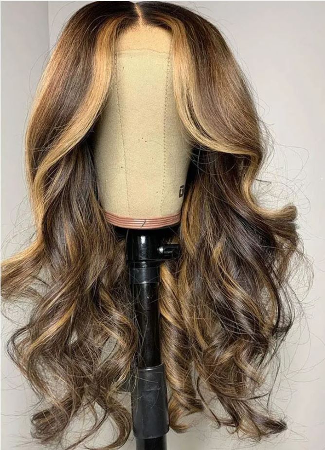 KARINA 20 Inch  Brown Balayage European 13x6 HD Virgin Human Hair