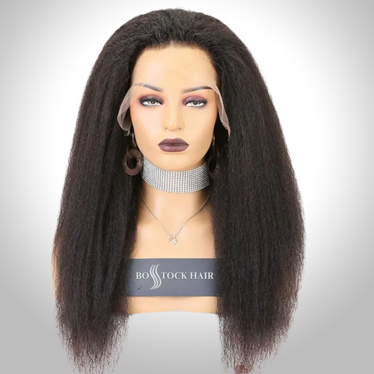 YOMI 13X6 HD lace Cuticle Aligned Virgin Brazilian Human Hair  Kinky Straight