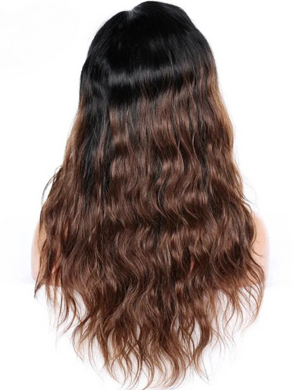 Rihanna Chocolate Brown 100%Brazilian Remy Hair Ombre Side Part
