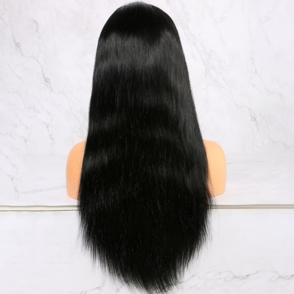 KIM 250% Thickest Density Big Bomb Hair Silky Straight 13"×4" Lace Front Wigs Indian Remy Human Hair