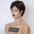 Zoe  Short Pixie Haircut Indian Remy Human Hair, Hand-Tied [Production Time 40 working days]