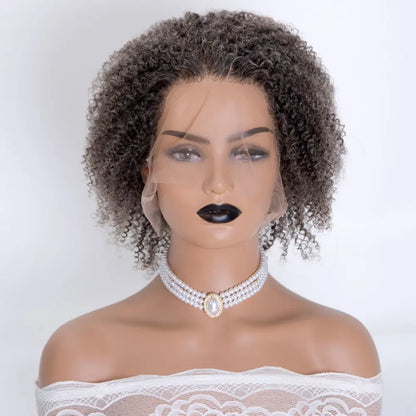 Gabrielle Natural Color Mix White Blonde Full Lace Curly 100% Indian Virgin Hair