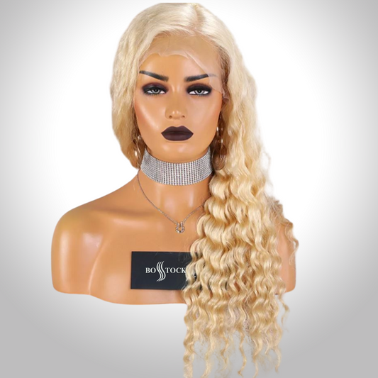 KAYLA 613 Blonde Lace Full Lace Wig Wave Curly 100% European Virgin Remy Human Hair