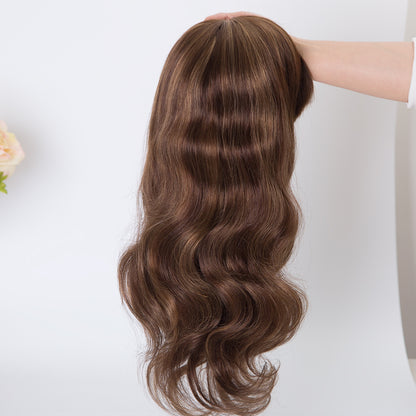 PRICILLA Mono Top Full Hand Tied Glueless Medical Wig Grade 10A 100% Virgin Remy Hair