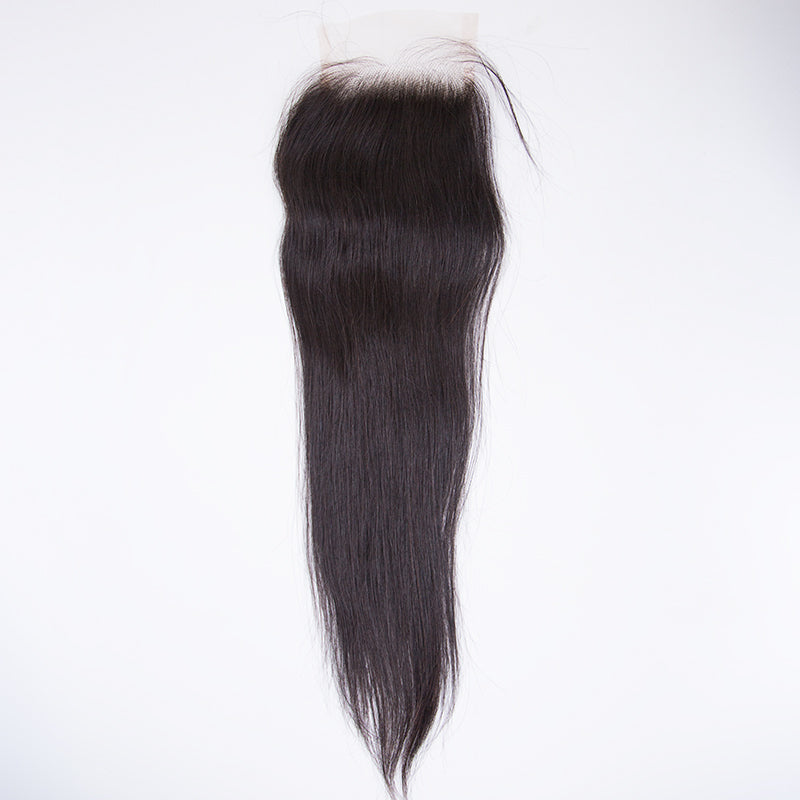 Hd lace 5x5 closure natural black color 120% density straight hair in stock