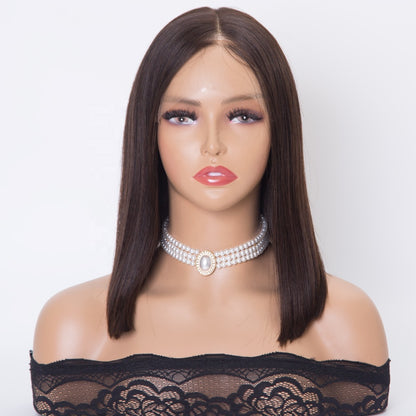 GIGI HD lace front Bob Grade 12A 100% Unprocessed Virgin Hair Natural black