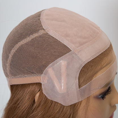 MICHELLE Glueless 12A Grade Cuticle Aligned 100% Virgin European Hair Pre Plucked Hairline Full Lace Silk Top Medical Wig