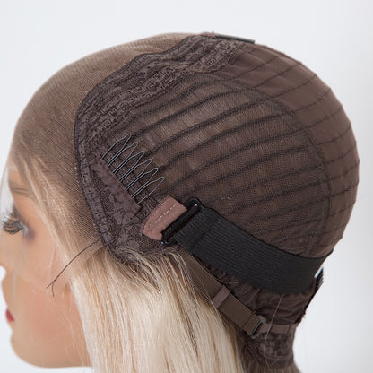 ADELE Blonde Highlights Single Knots Grade 12 A European Virgin Remy Hair