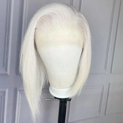 ARIA Bob 12" Ash White Platinum Blonde Pre Plucked with HD Transparent full lace