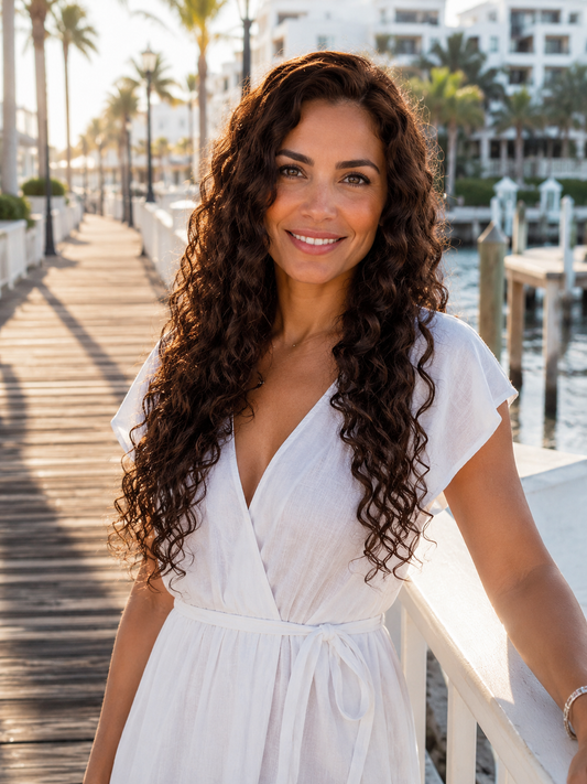 RICKY Customizable PU Perimeter Full Lace Wig | #4 Curly 100% European Virgin Human Hair