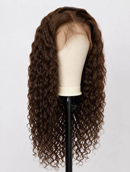 RICKY Customizable PU Perimeter Full Lace Wig | #4 Curly 100% European Virgin Human Hair
