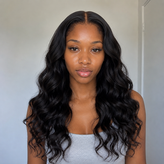 NOVA Wavy hd lace wig deep bleached knots transparent hd lace brazilian human hair wig