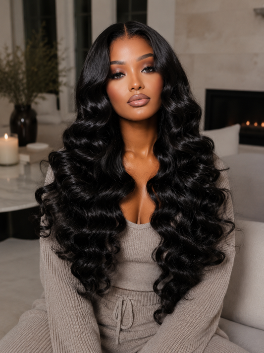 AUDREY "Real Scalp" Silk Top Full Lace 100% Hand-Tied, Indian Remy Hair Loose Curl