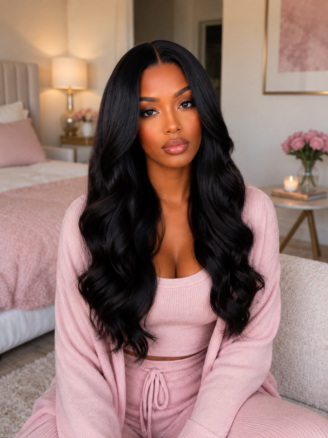 BRITTANY  100% Indian Virgin Remy Hair Hand-Tied, Gorgeous Wavy