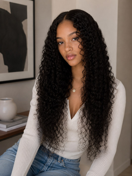 ABIGAIL 100% Hand-Tied 10A Grade Cuticle Aligned Virgin Brazilian Hair  Wet Wavy