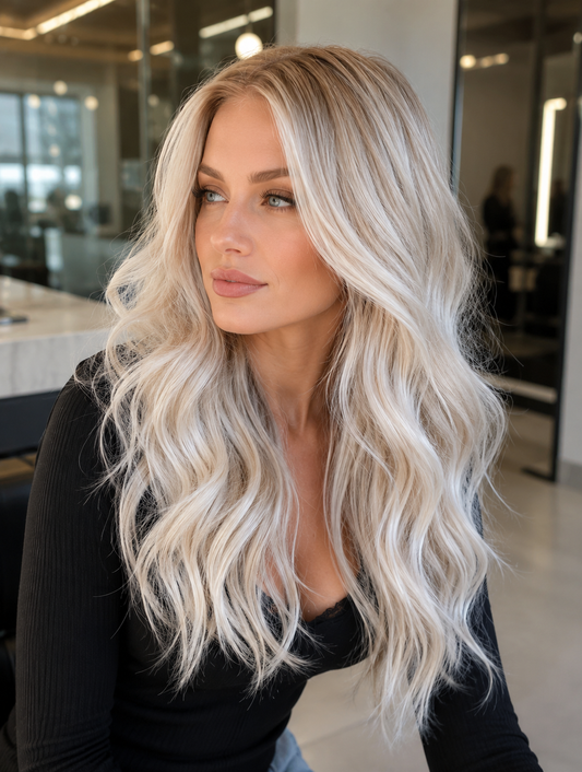 AUBREE White Blonde Full Lace Wig | Grade 12A European Virgin Remy Hair | Cuticle Aligned