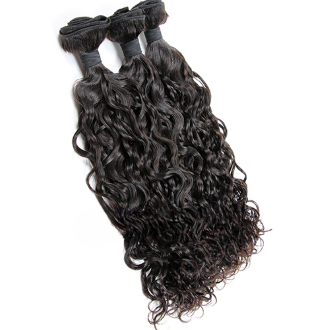 Indian Virgin Hair Loose Curl A Lace Frontal With 3 Bundles Deal