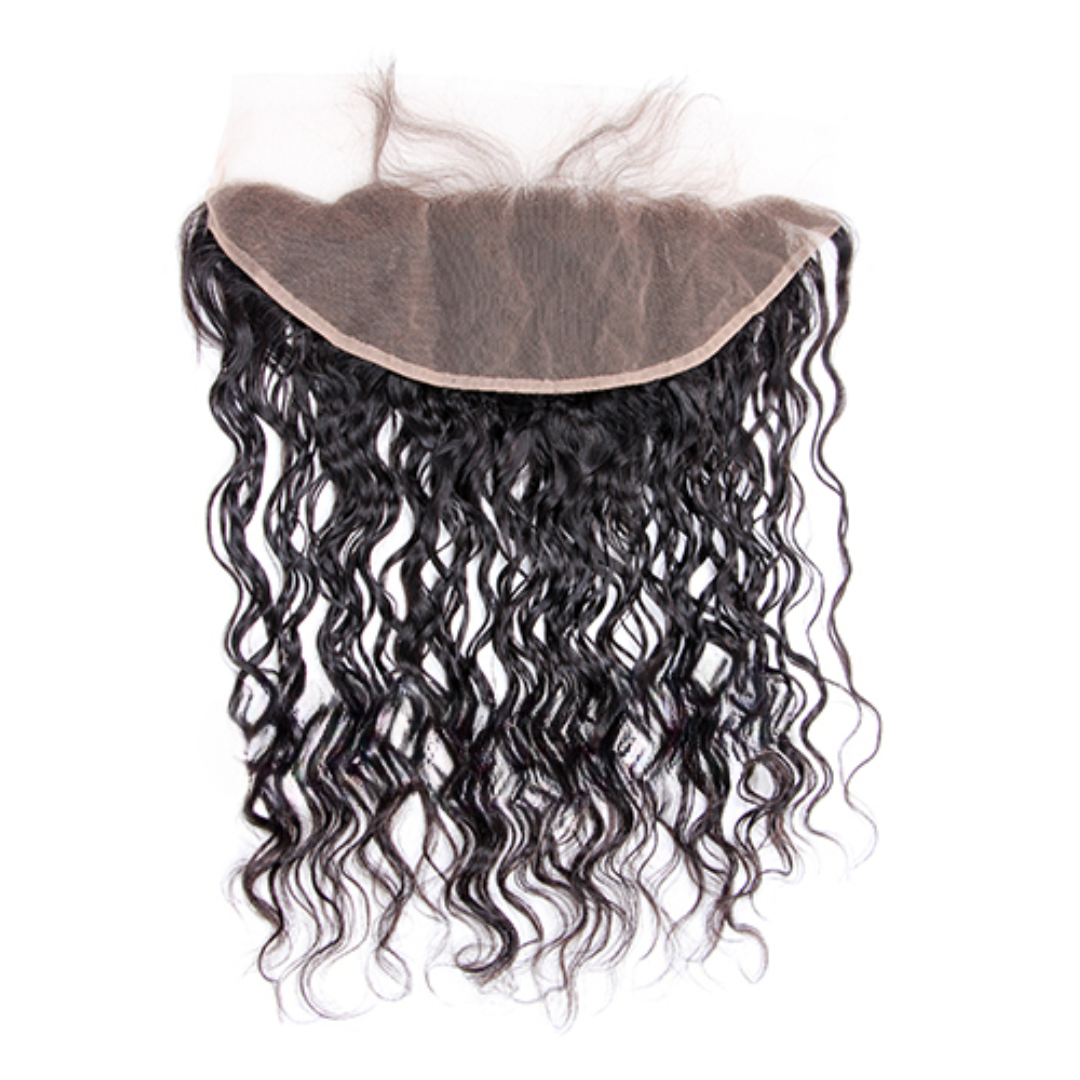 Indian Virgin Hair Loose Curl A Lace Frontal With 3 Bundles Deal