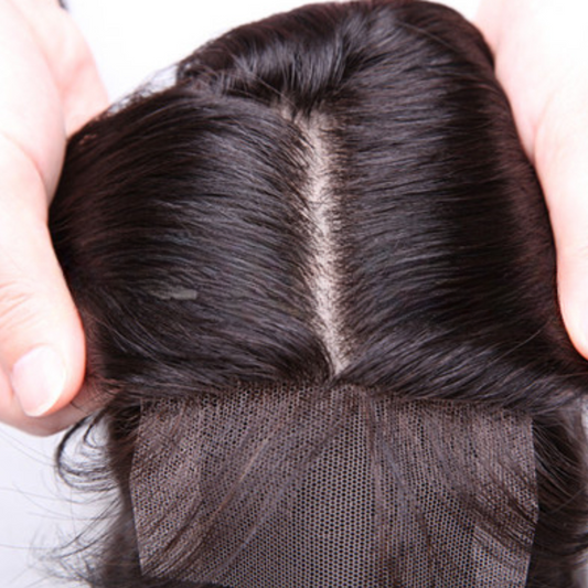 Silk Base Closures 4×4inches Natural Straight Indian Remy Human Hair