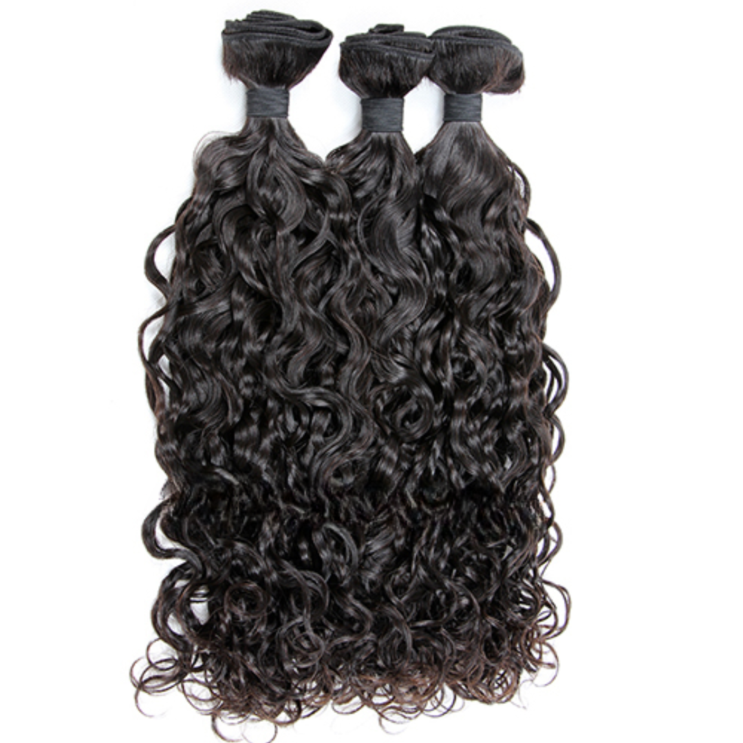 Indian Virgin Hair Loose Curl A Lace Frontal With 3 Bundles Deal