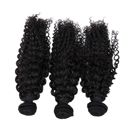 Indian Virgin Human Hair Water Wave A Lace Closure With 3 Bundles Deal