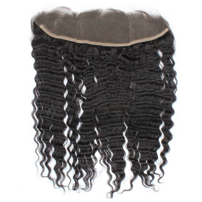13"×4" Lace Frontals Deep Wave Indian Remy Human Hair