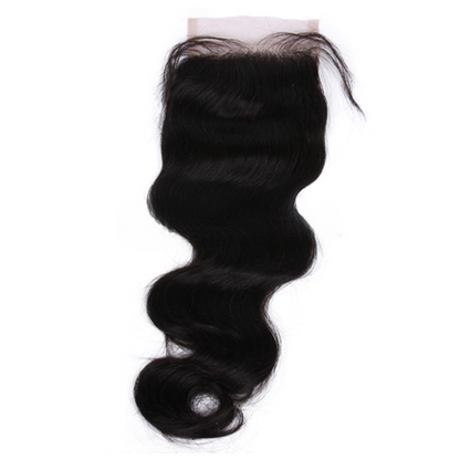 Indian Virgin Human Hair Body Wave A Lace Closure With 3 Bundles Deal