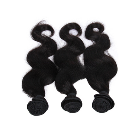 Indian Virgin Human Hair Body Wave A Lace Closure With 3 Bundles Deal