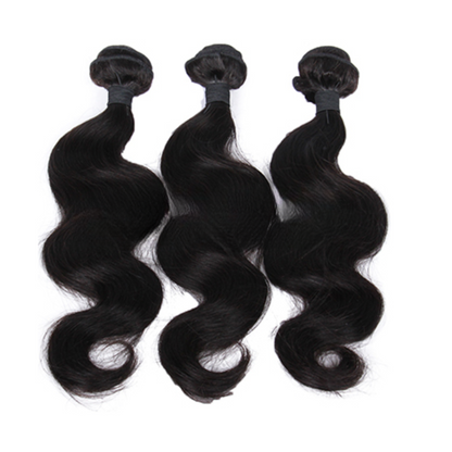 Indian Virgin Human Hair Body Wave A Lace Closure With 3 Bundles Deal