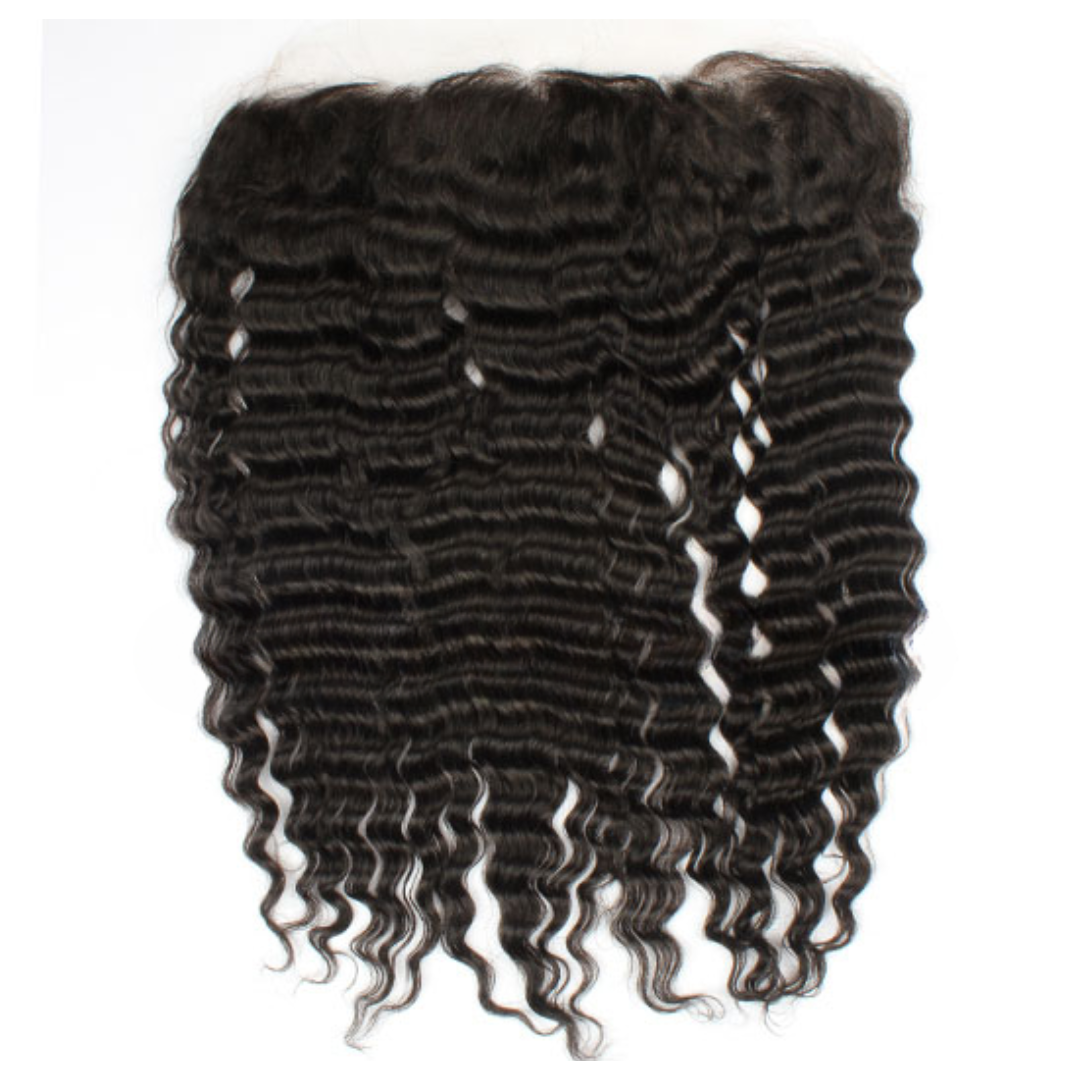 13"×4" Lace Frontals Deep Wave Indian Remy Human Hair