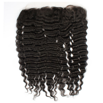 13"×4" Lace Frontals Deep Wave Indian Remy Human Hair