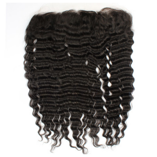 13"×4" Lace Frontals Deep Wave Indian Remy Human Hair