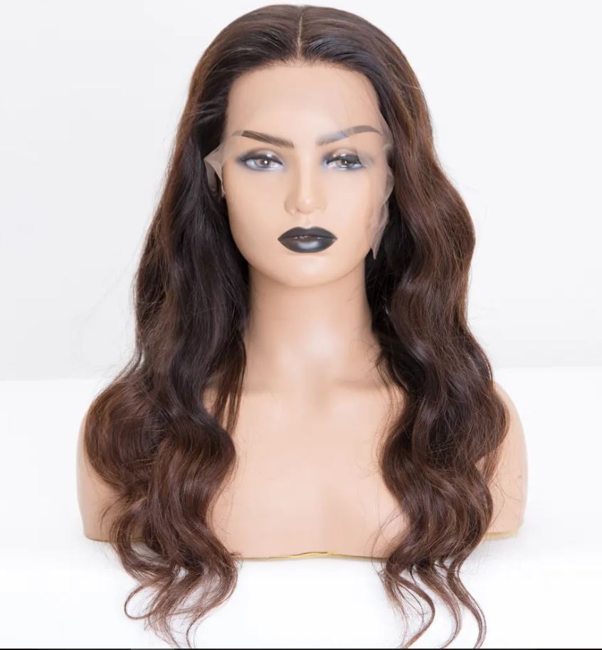 SASHA 100% Virgin European Hair  Grade 12A Dark Brown Balayage Lace Front Slight Wave