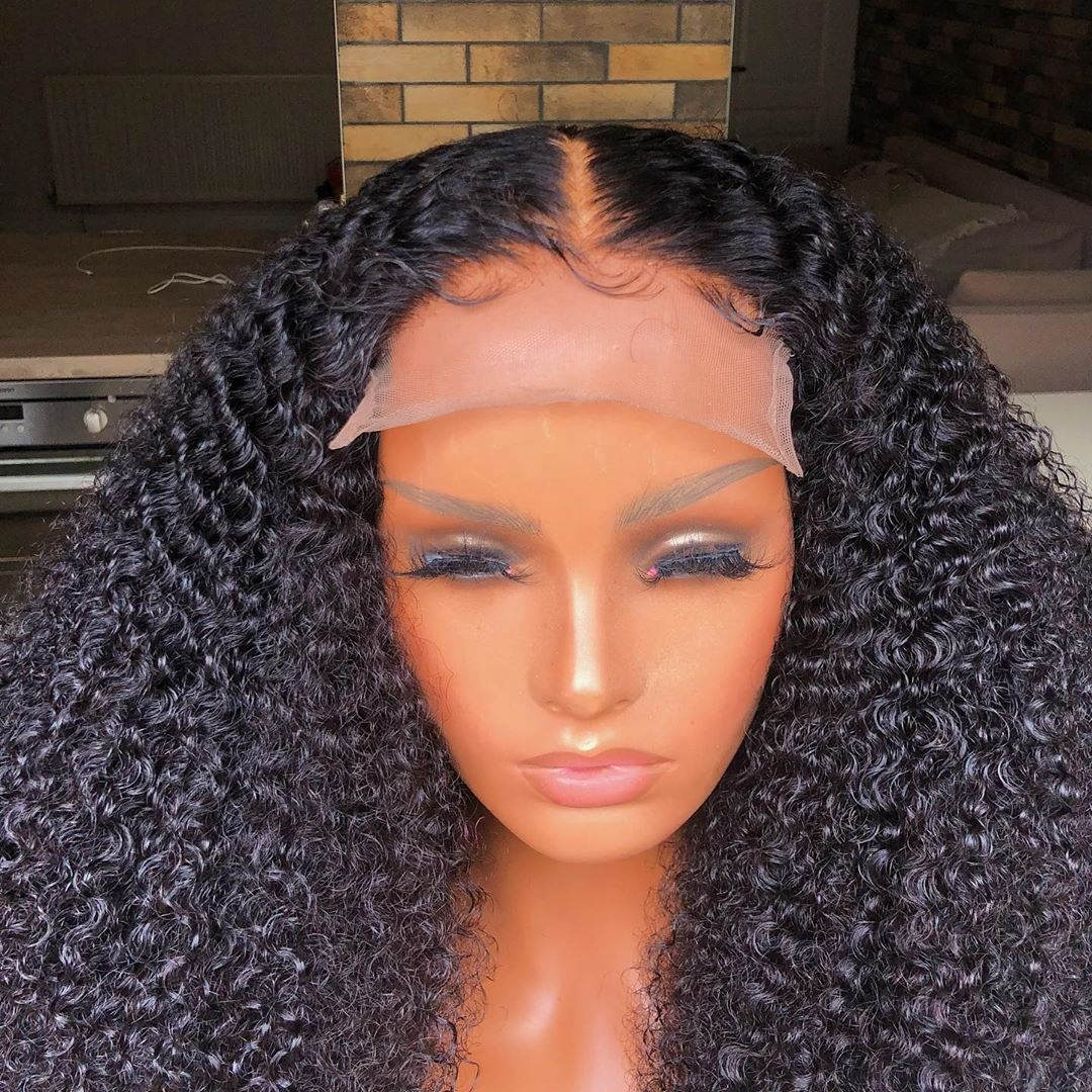 NENE Virgin  human hair wig 3B Curly Human Hair 360 lace frontal wig
