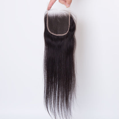16 inches natural black color 100% human remy hair 4x4 inch HD lace closure for women