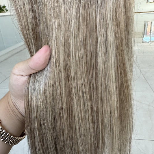 LIV Balayage Silicone Gripper Base Double Drawn 12A Grade 100% Virgin European Remy Hair Medical Wig