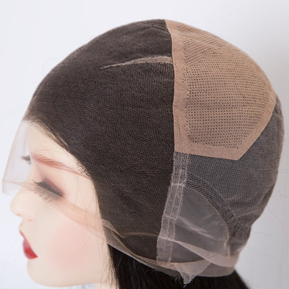 INES 16" Fully Hand Tied 100% Raw Virgin Remy Hair Cuticle Aligned Single Knots HD Full Lace
