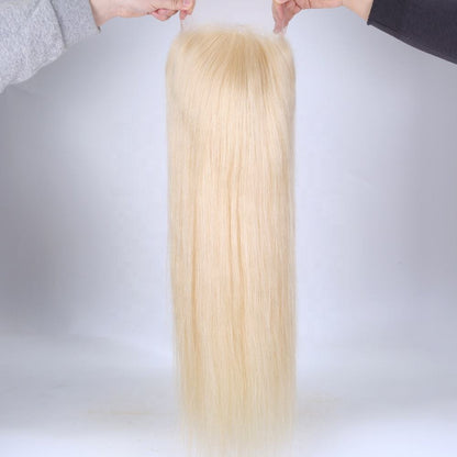 KYLIE Grade 8A 100% European virgin hair  HD Transparent Lace Front Wig 613 Blonde