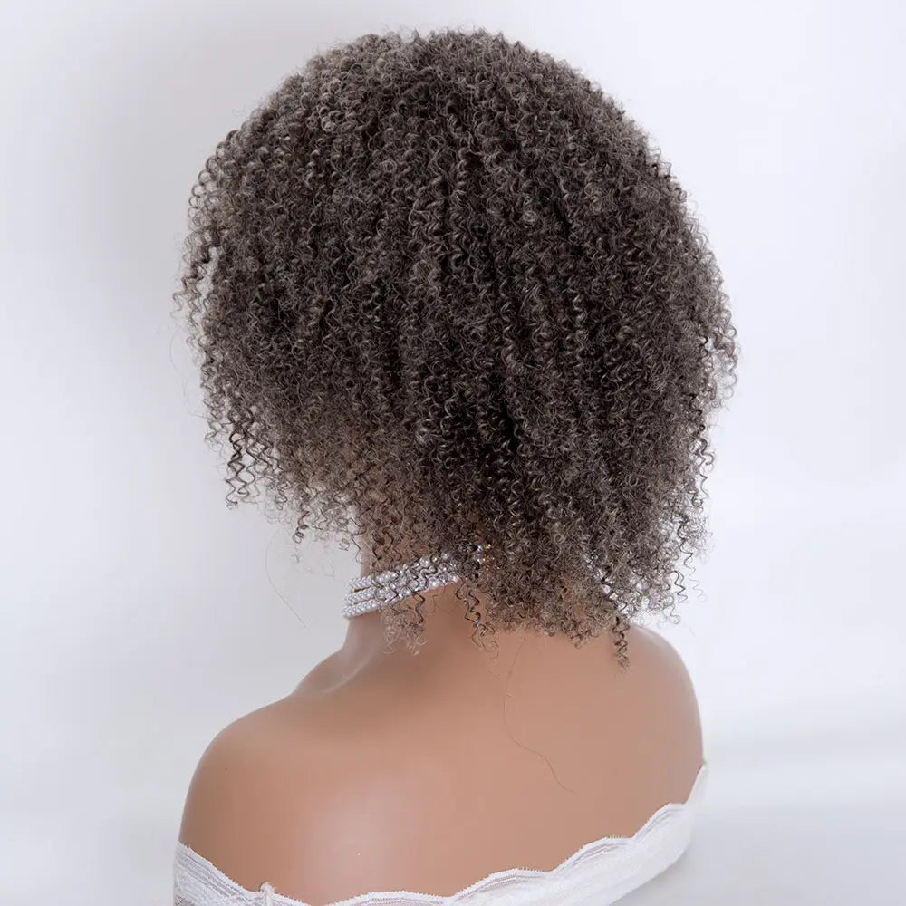 Gabrielle Natural Color Mix White Blonde Full Lace Curly 100% Indian Virgin Hair