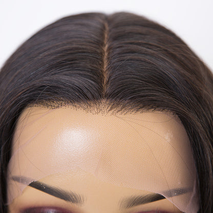 Calista Silk top 13*4 lace front wigs in natural black color human remy hair