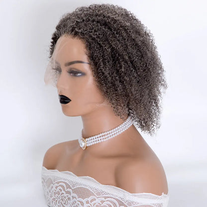Gabrielle Natural Color Mix White Blonde Full Lace Curly 100% Indian Virgin Hair