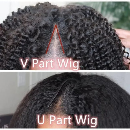 Emilie Grade 12A 100% Virgin Brazilian Human Hair V-Part Wig