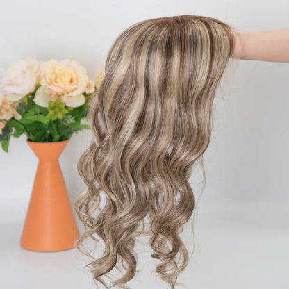 HELENA  Balayage 12A Grade Cuticle Aligned 100% Virgin European Hair Silk Top  Medical Wig