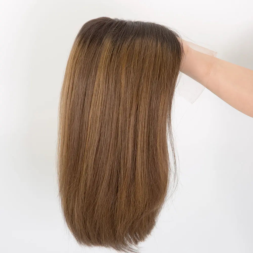 SOPHIA 12A Grade Full Hand Tied Brown Balayage Bob 100% European Virgin Human Remy Hair