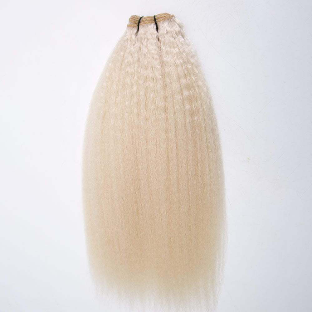 Top Quality European Virgin Human Hair Extensions 100 Gram White Blonde Human Hair Bundles