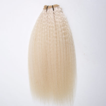 Top Quality European Virgin Human Hair Extensions 100 Gram White Blonde Human Hair Bundles