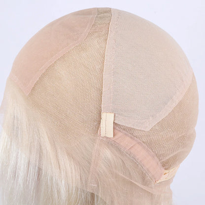 Barbie Blonde Short Hair Silk Top Glueless 12A Grade Cuticle Aligned 100% European Virgin Hair Pre plucked Hairline