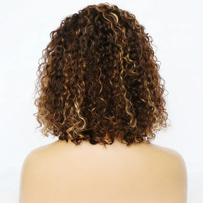 HAZEL Ombre Curly Bob high quality human remy hair lace front wig