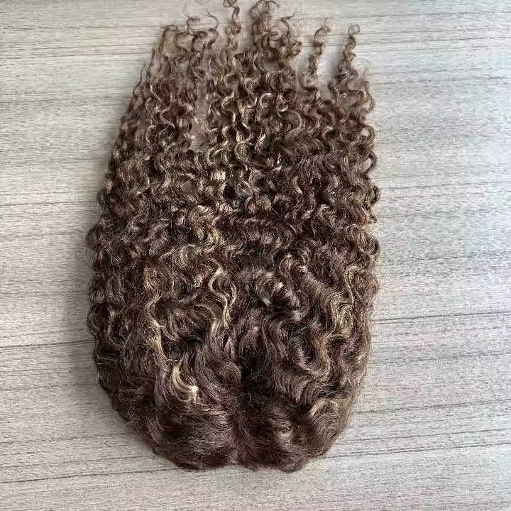 Suzie 3x5  Balayage Curly Topper Grade 12A  Virgin 100% European Remy Hair