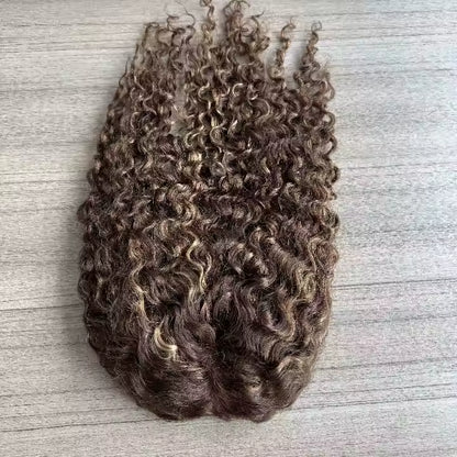 Suzie 3x5  Balayage Curly Topper Grade 12A  Virgin 100% European Remy Hair